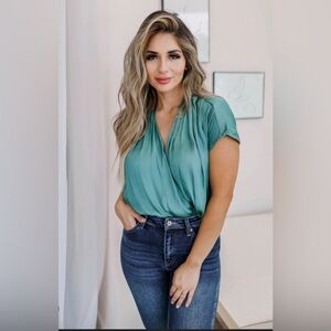 Closet Candy Boutique CBRAND After Midnight Teal Bodysuit